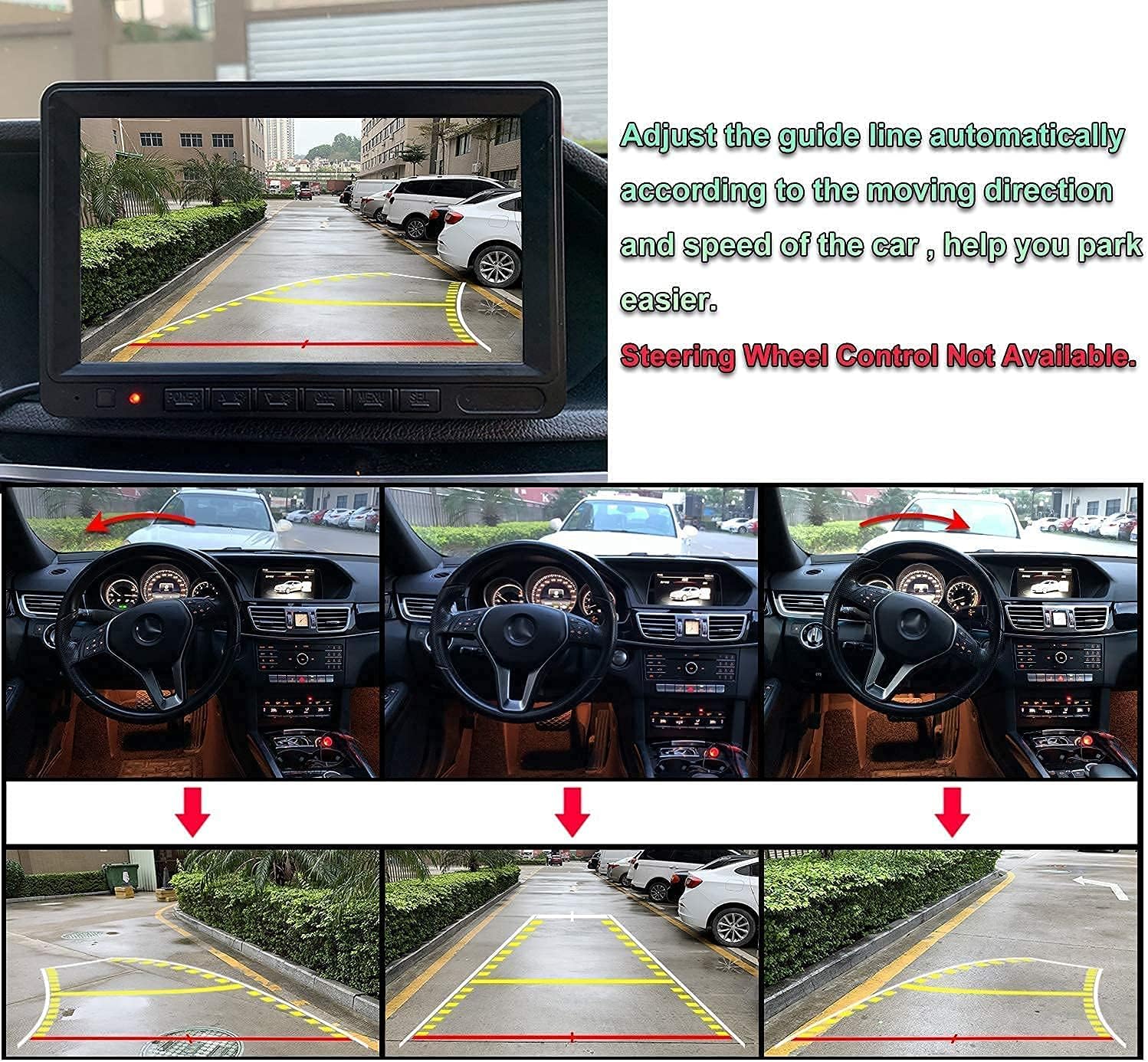90 Universal Trajectory Backup Camera HD Side View Blind Spot Camera Pack of 2 K4791