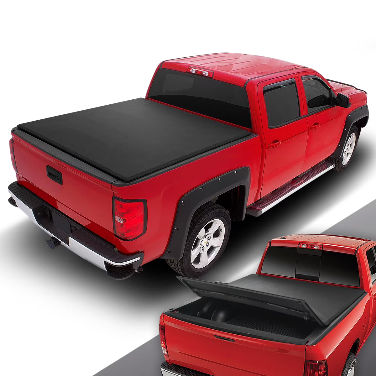 Tri-Fold Soft Top Tonneau Cover for Toyota Pickup Tacoma Z55539