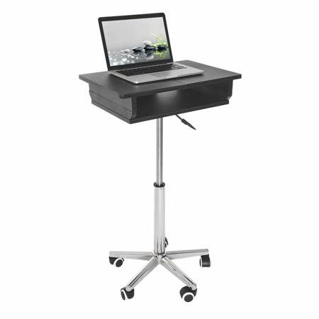 Adjustable Height Folding Laptop Desk with Wheels K728795
