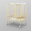 Gold/White Serving Bar Cart P931