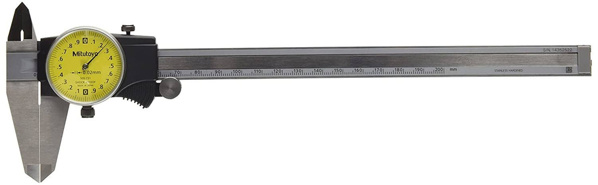 0-200mm Dial Caliper with Yellow Dial Y2703
