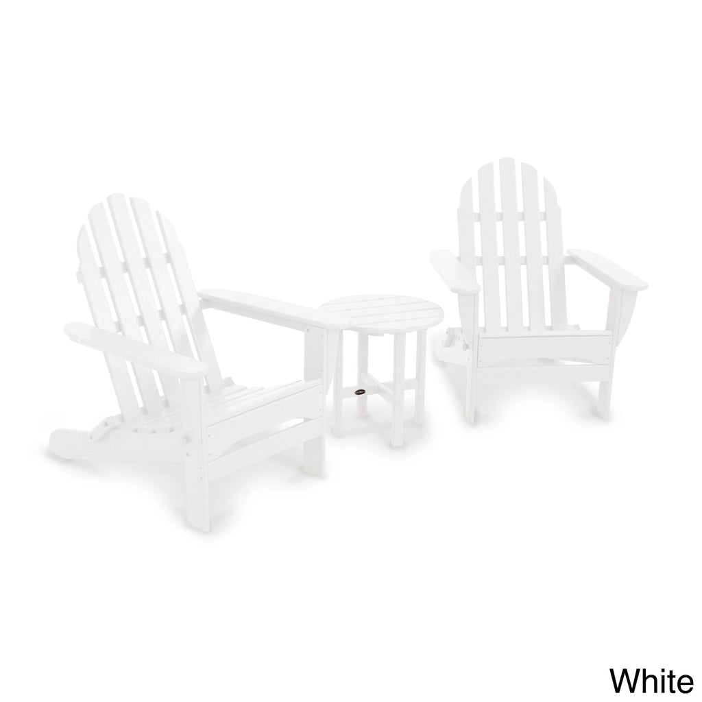 White Folding Adirondack 3-Piece Set B610435