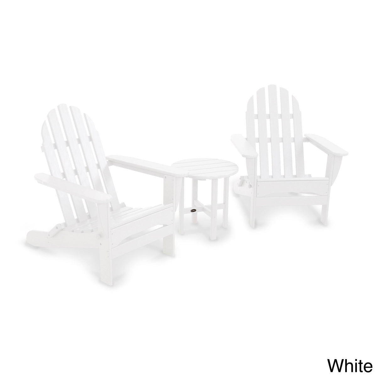 White Folding Adirondack 3-Piece Set B610435