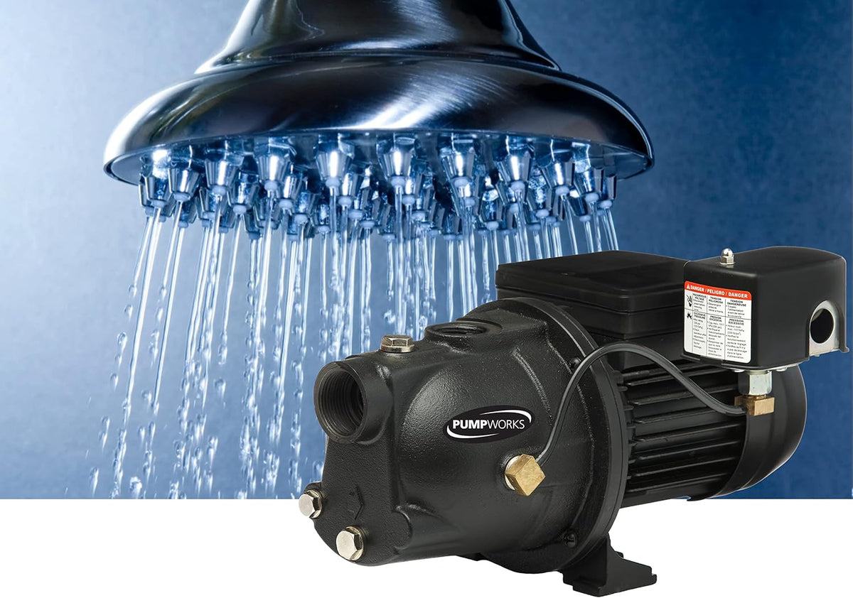 Cast Iron Shallow Well Jet Pump, Black, 0.5 HP S6036