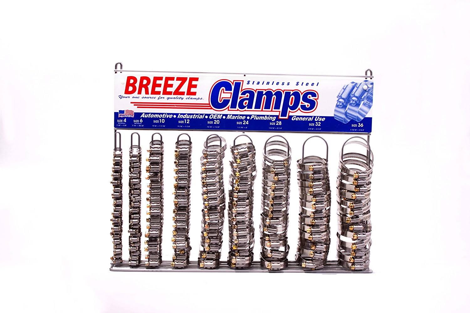 200 Assorted Automotive Clamps with Empty Rack J2066