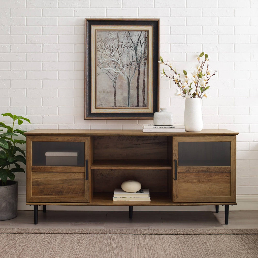 Reclaimed Barnwood 2-Door TV Console C7971