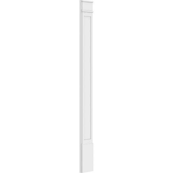 Flat Panel PVC Pilaster with Decorative Capital & Base (Pair) I1435