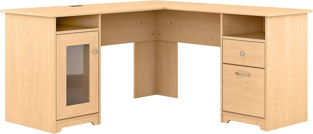 Heather Gray L Shaped Computer Desk T42305