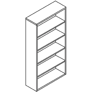 Laminate Bookcase Five-Shelf S470068