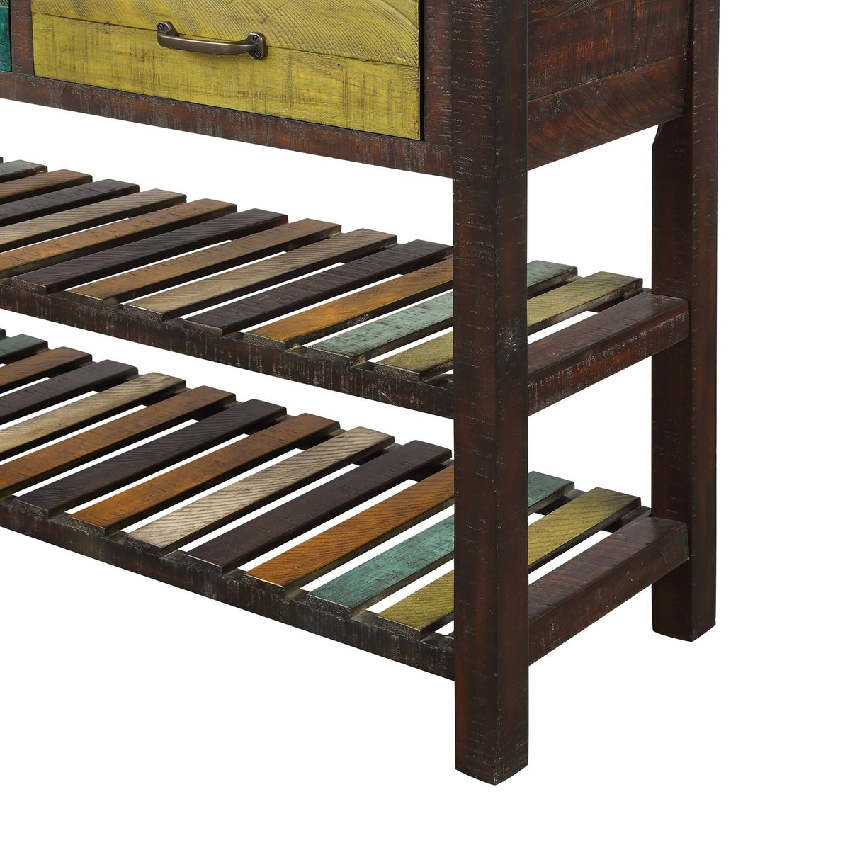 Console Table with Drawers and 2 Tiers Shelves P367371