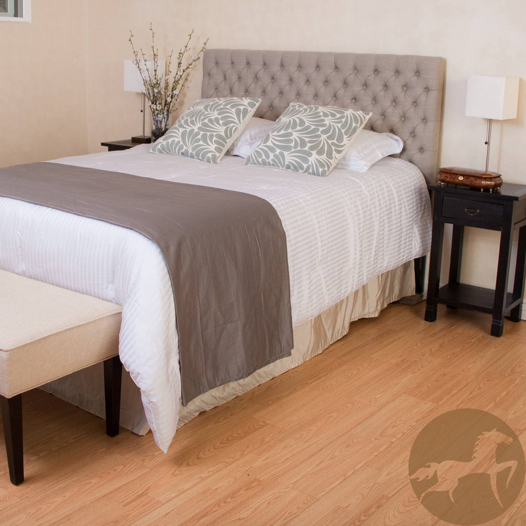 Light Beige Button Tufted Headboard King X230987
