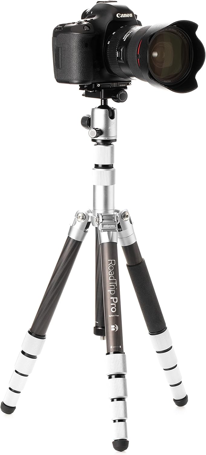 Silver 1 Series Carbon Fiber Travel Tripod with Ballhead and Monopod P787