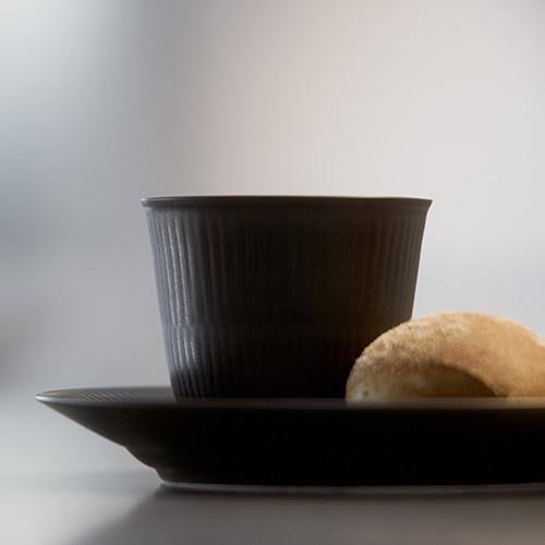 Black Fluted Salad Plate R558872