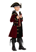 Red Boys Captain Hook Costume H4397