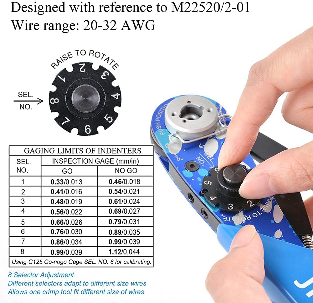 Adjustable Indent Crimp Tools with Positioner Kit H745