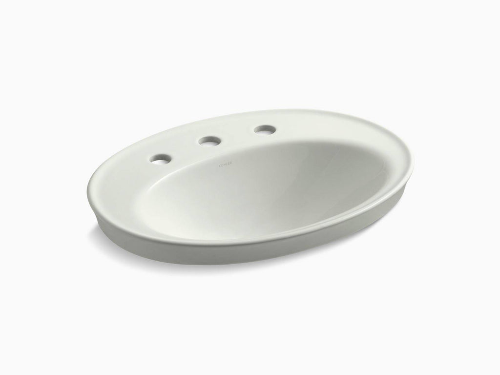 Drop-in Bathroom Sink with Widespread Faucet Holes I19006