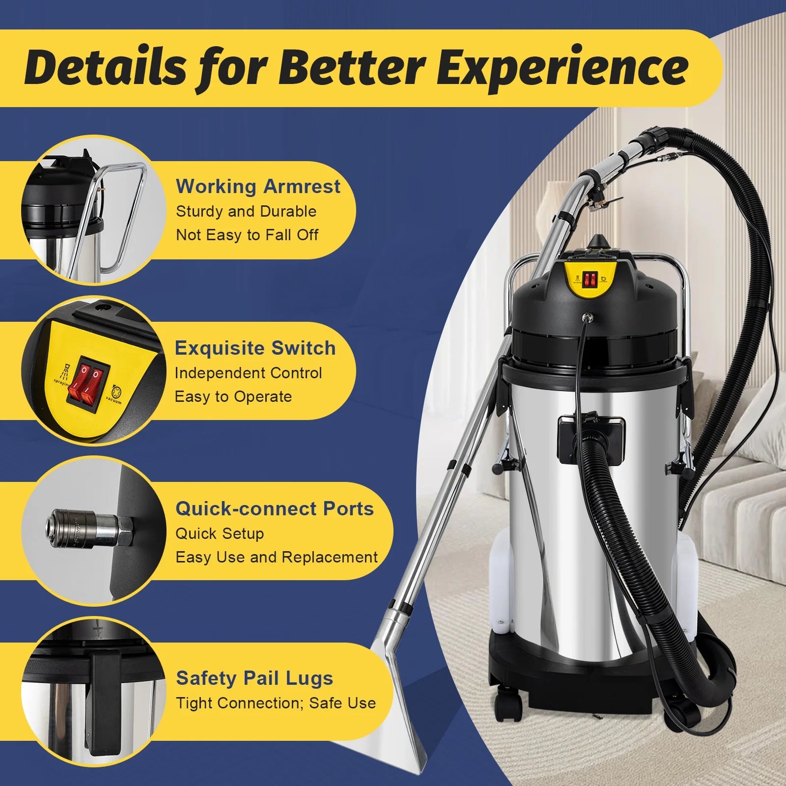 40L 3in1 Carpet Cleaner Vacuum Extractor G19308