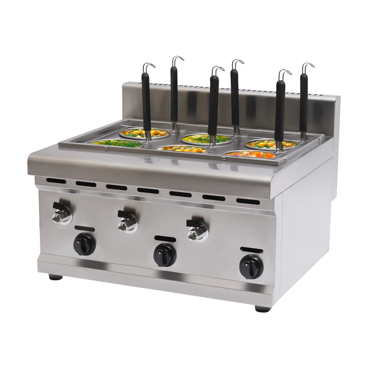 6 Holes Commercial Propane Gas Pasta Cooker J1646