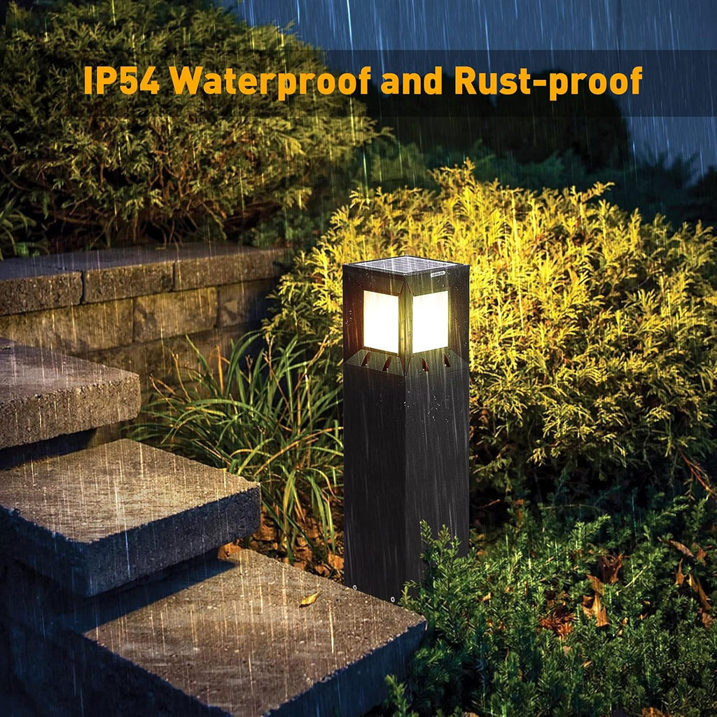 Solar Landscape Path Light, 32 Inches Outdoor Bollard Lighting A5627