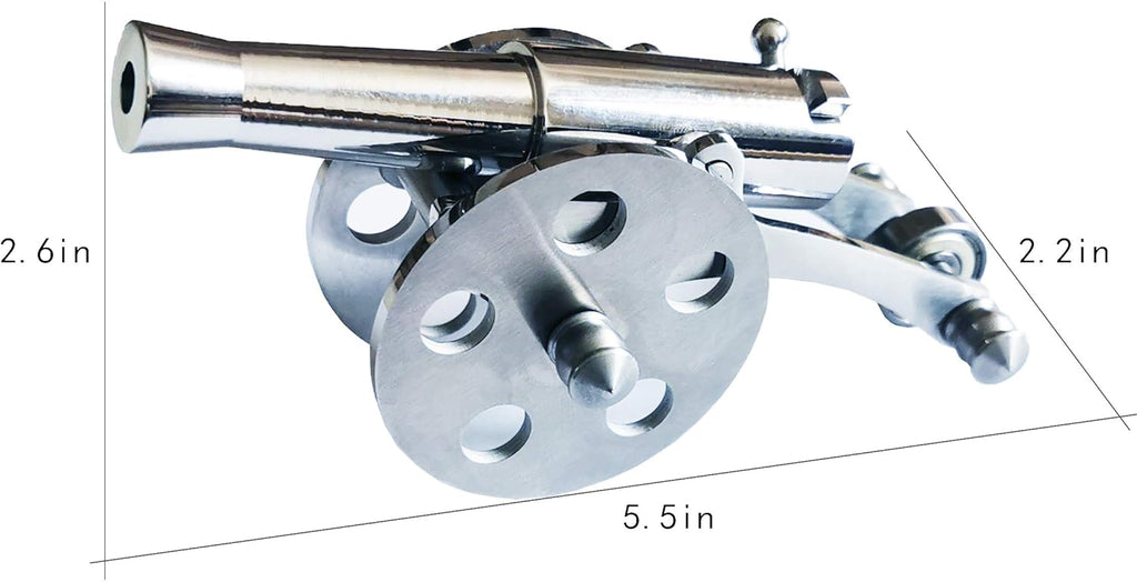 Mini Stainless Steel Cannon Model Pack of 2 Z955334