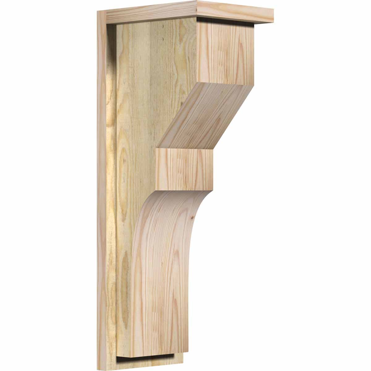 Monterey Rough Sawn Corbel with Backplate, Douglas Fir Q33074