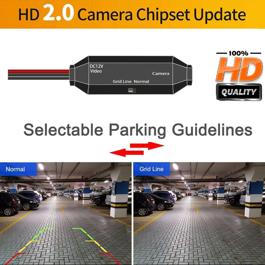 Reversing Camera Integrated in Number Plate Light, Waterproof Night Vision, Pack of 2 J388
