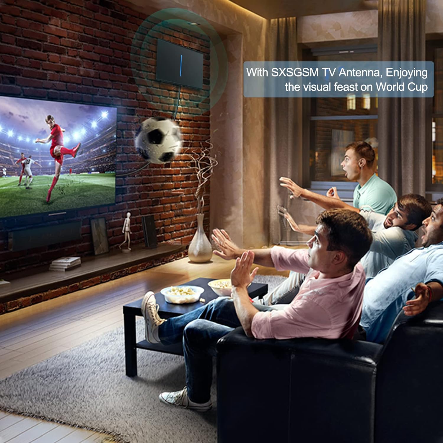 Amplified HD TV Antenna with 33ft Coaxial Cable G19583