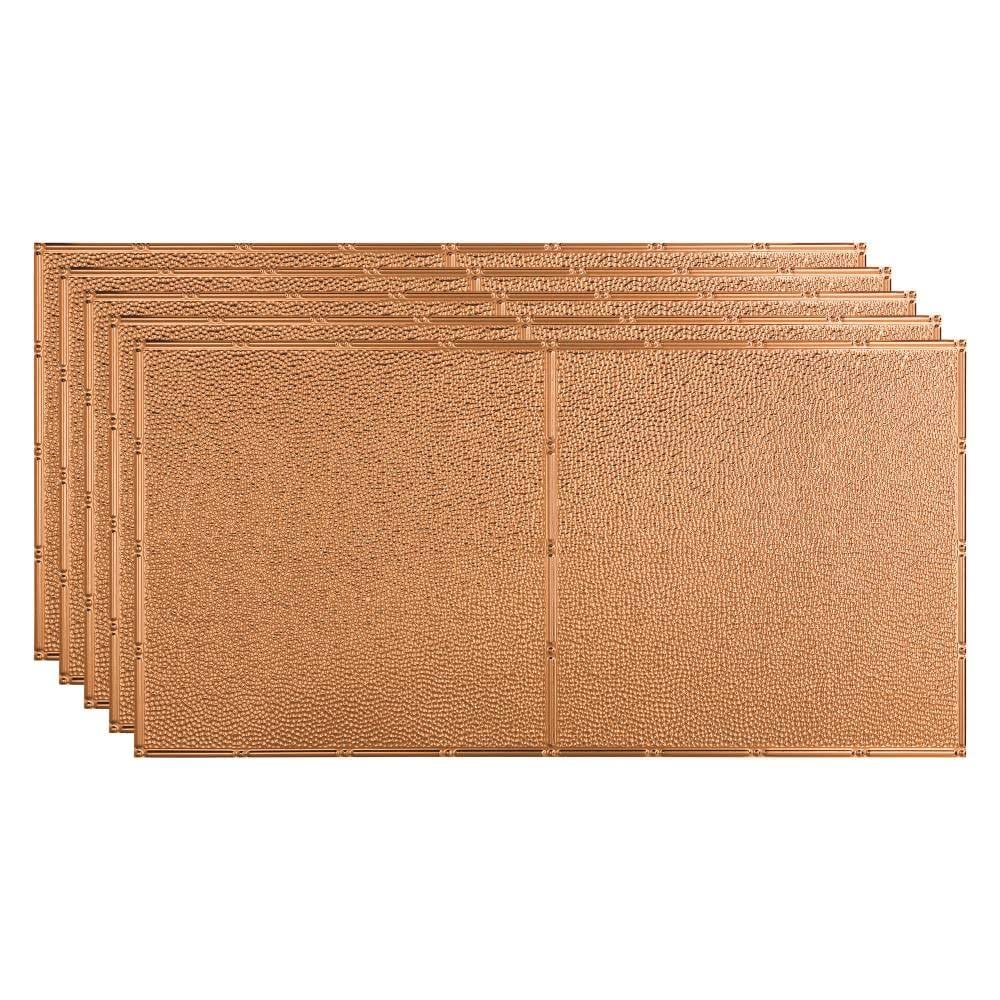 Polished Copper Glue Up Ceiling Tile 5 Pack U341239