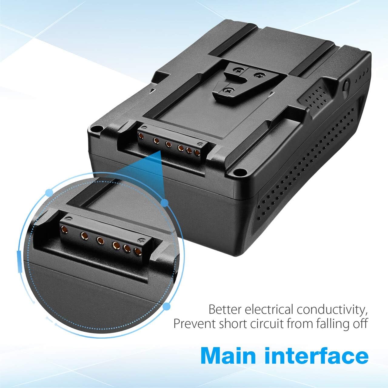 190Wh V Mount V-Lock Battery with D-Tap Output Cable and D-Tap Charger H53614