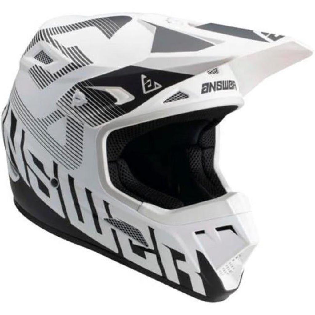 White/Black MX Offroad Helmet S8822