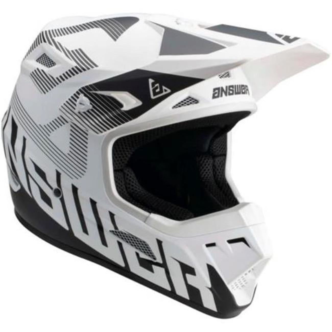 White/Black MX Offroad Helmet S8822