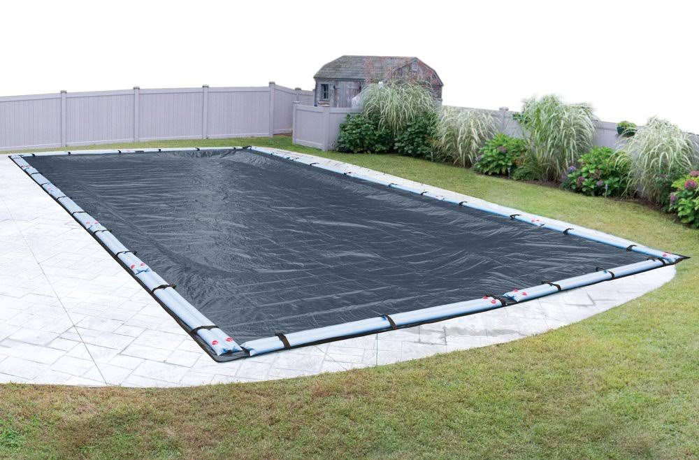 Blue/Black Rectangular Winter Pool Cover V450595