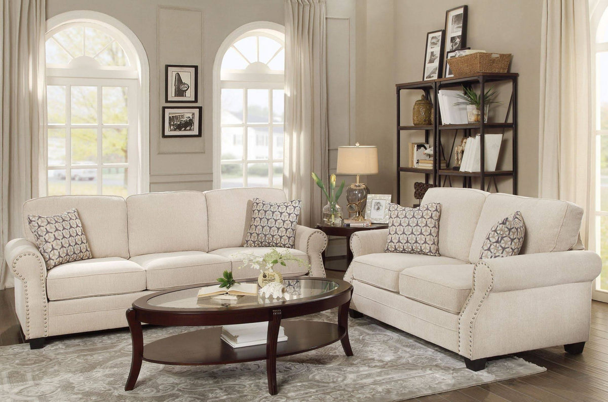 Natural Tone Loveseat V967