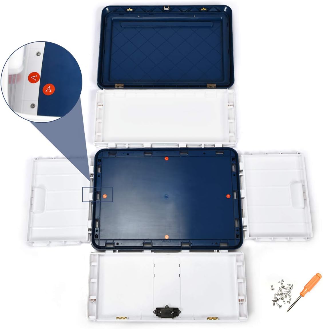 Large Locking Storage Container Box with Lid, 8-Gallon, Pack of 2 P1373