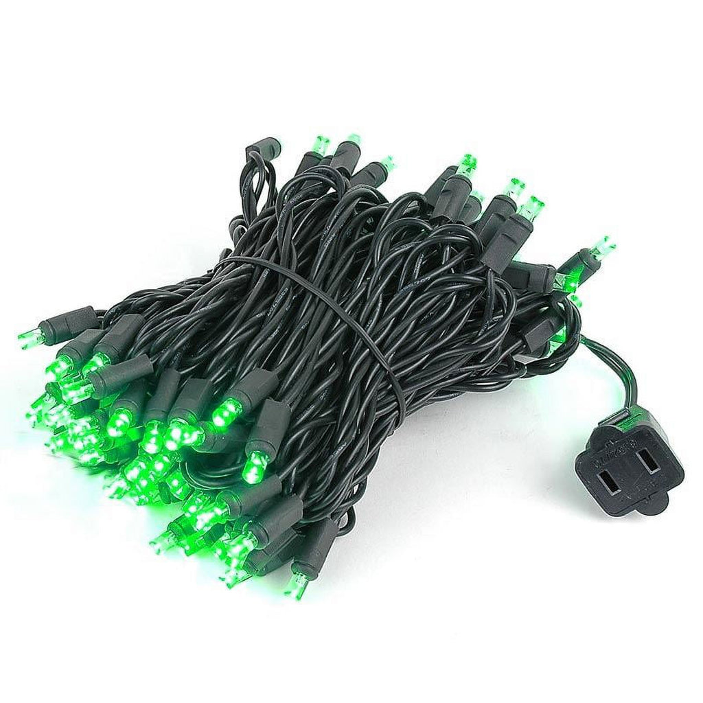 100 Light LED Christmas Mini Light Set, Warm White, Black Wire Q87926