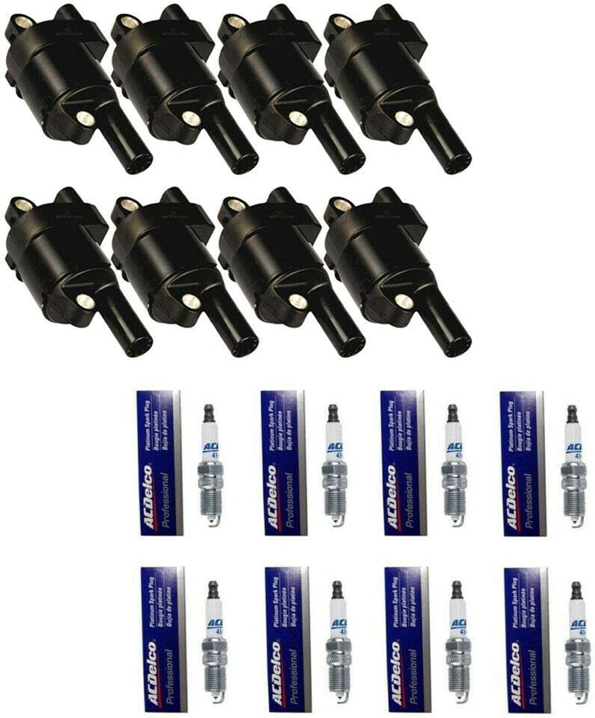 8pcs Ignition Coil Pack And Iridium Spark Plug A3576