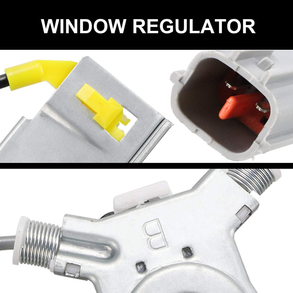 Front Passenger Side Power Window Regulator with Motor Assembly Pack of 2 W98782