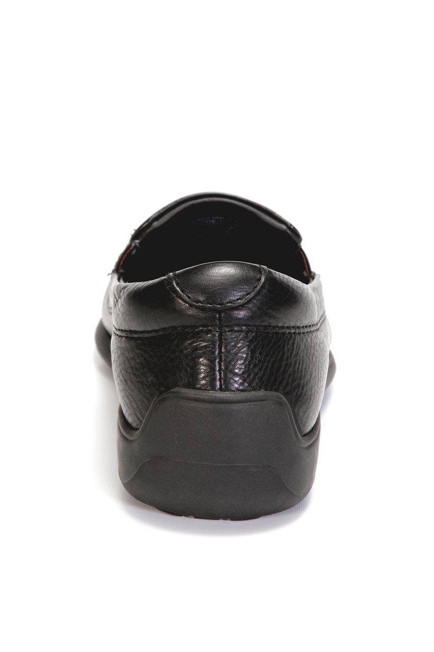 Black Waxed Leather Shoes B2715