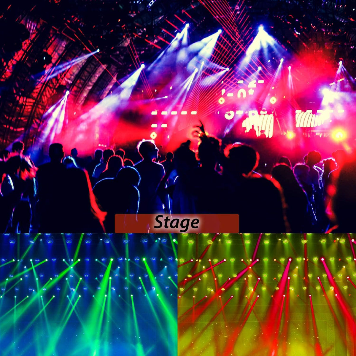 36 LED RGB Stage Lights with Remote 8 Pack Q61663