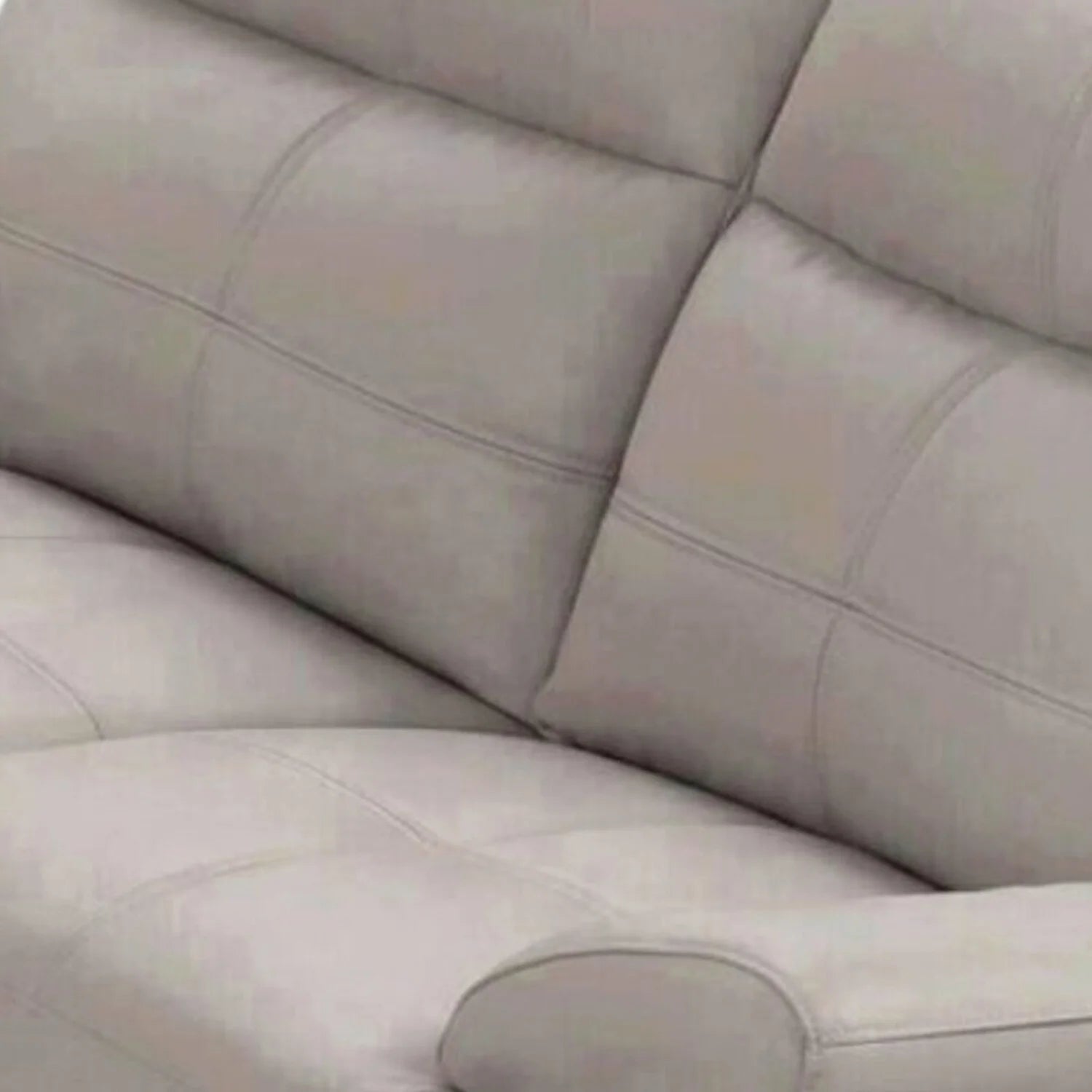 Light Gray Leather Loveseat X58486