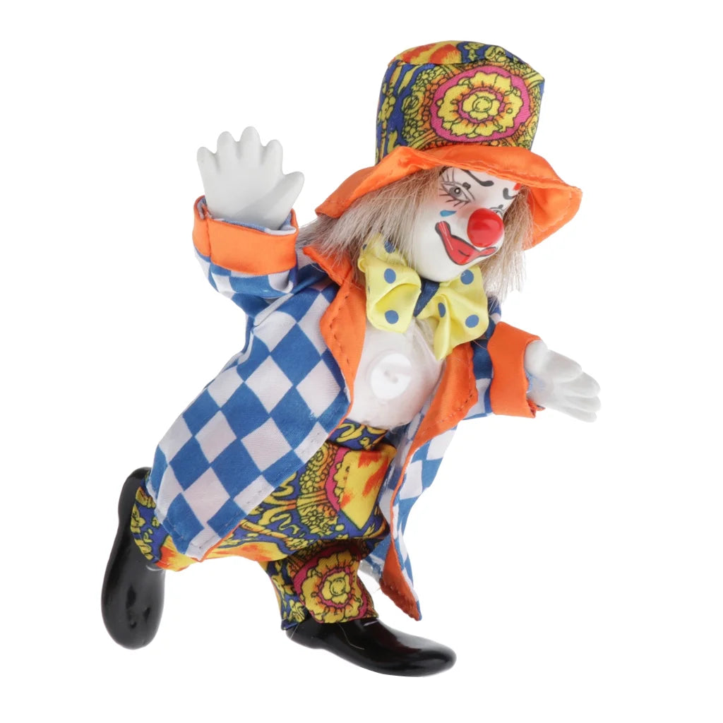 Porcelain Harlequin Doll Collectible T8279