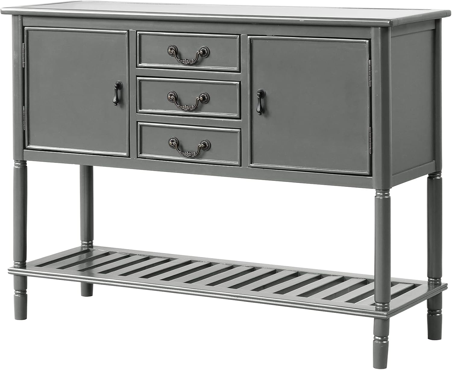 Solid Wood Console Table with 3 Drawers 2 Cabinet 1 Shelf M571