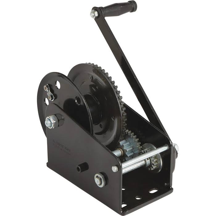 Single Speed Hand Winch with Automatic Brake, 2500-Lb. Load Capacity O367