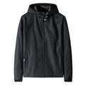 Black 4X-Large Lightweight Water Resistant Hooded Rain Jacket A58592