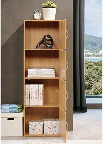 4 Shelf 4 Door Bookcase in Beech E64056