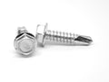 #10-16 x 1 1/2 x 22 Self Drilling Screw Hex Washer Head Low Carbon Steel Zinc Plated Pk 850 S9394