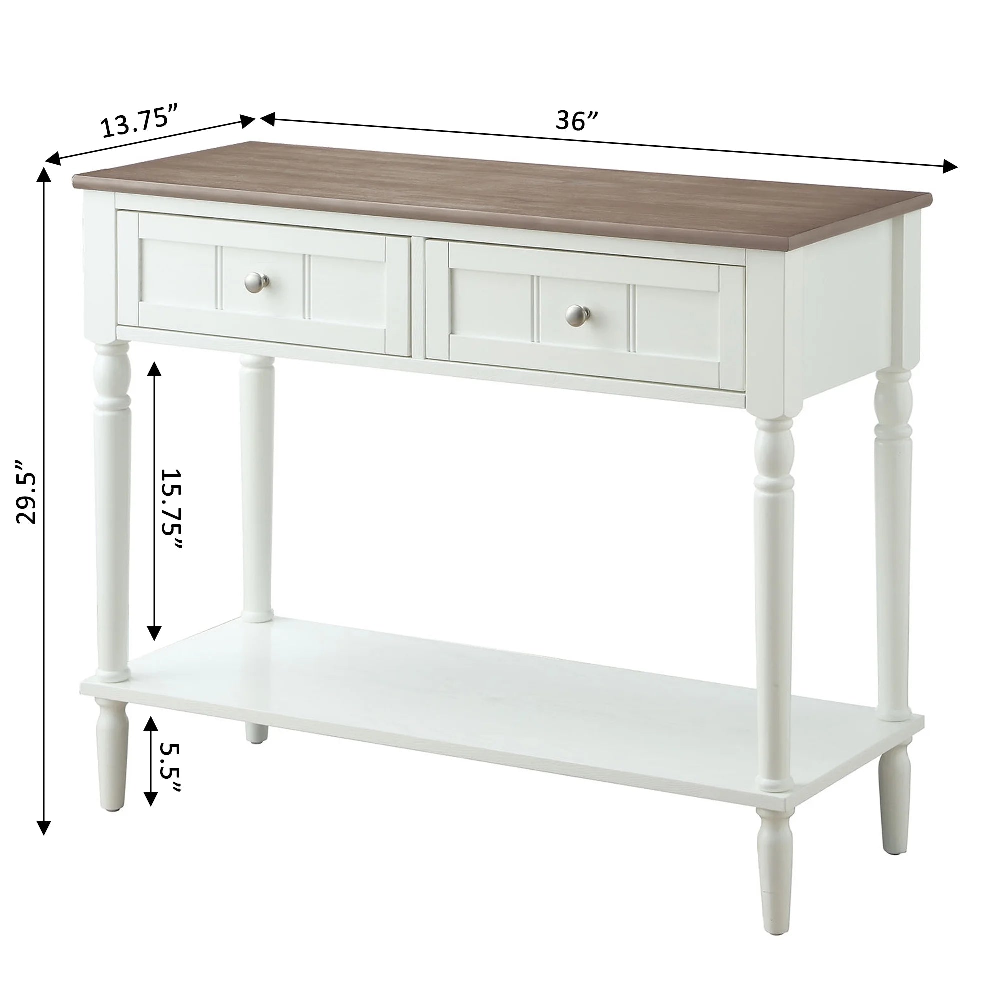 French Country Two Drawer Hall Table K1724