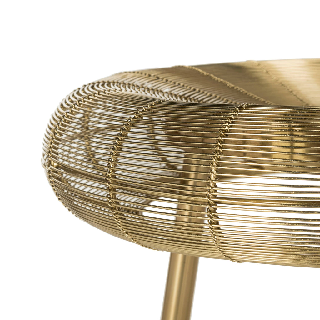 Gold Wire Weaved Counter Stool K94555