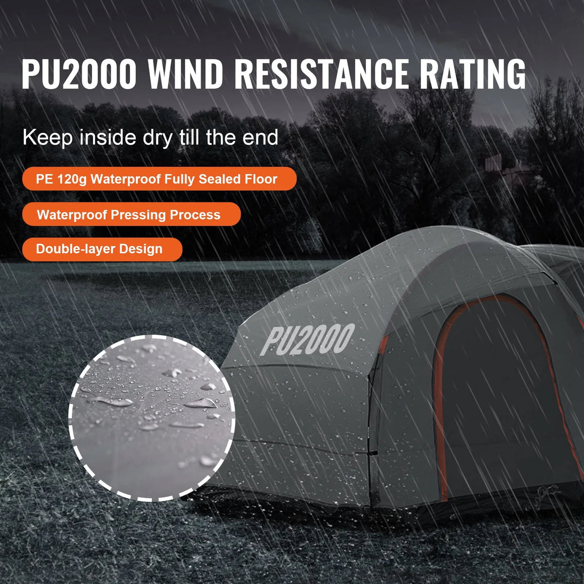 SUV Camping Tent Attachment with Rain Layer I822759