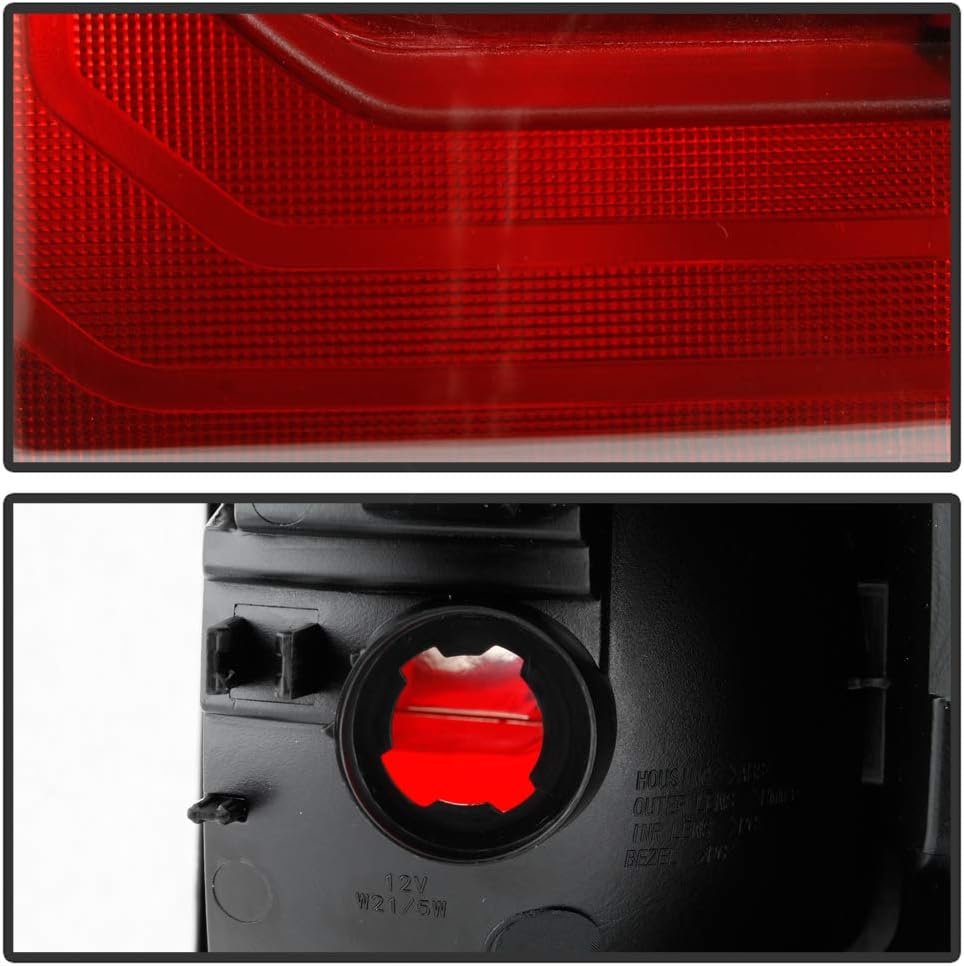 Dark Red Tail Lights Assembly Pair Set P834701